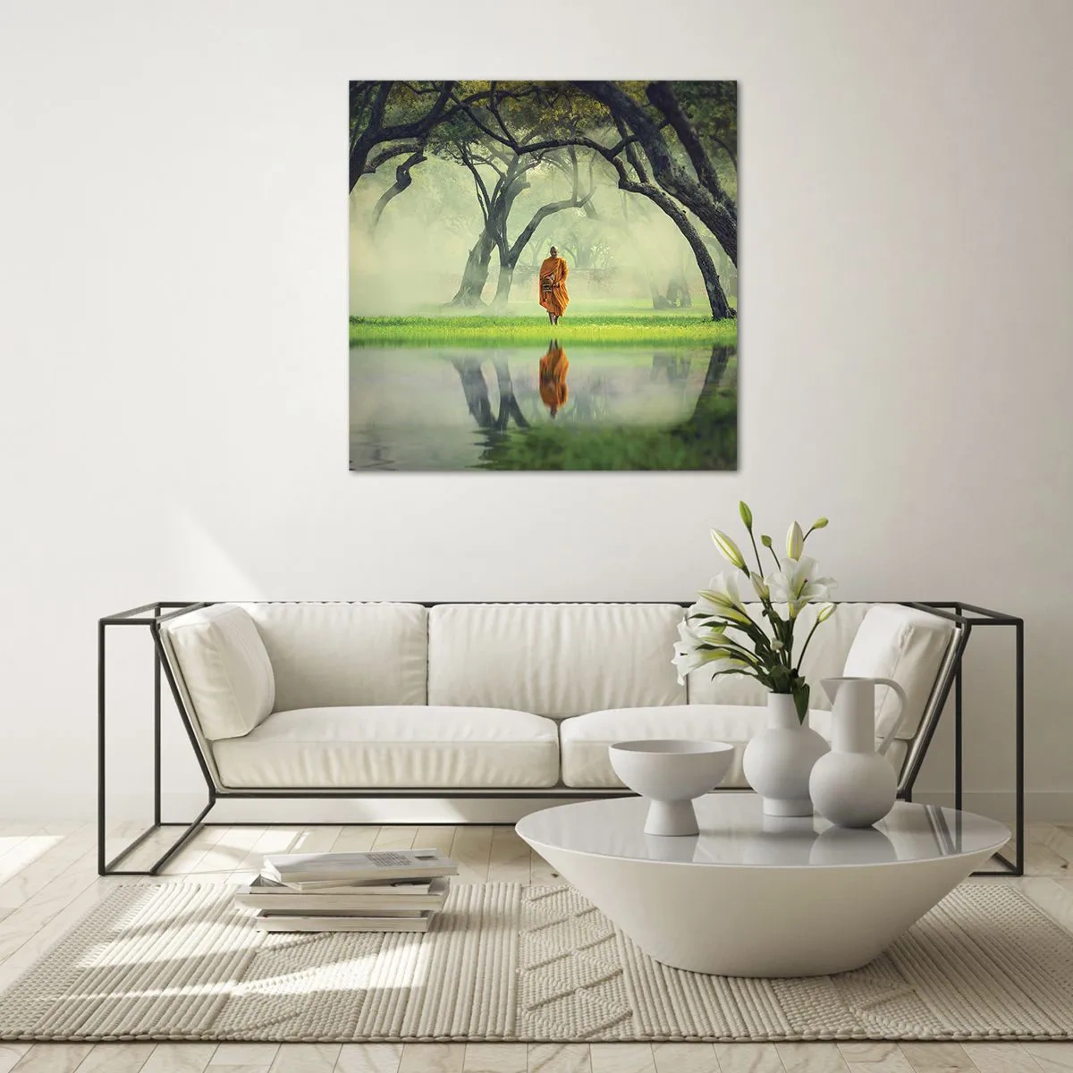 Üveg kép - Útban a megvilágosodás felé - 30x30 cm