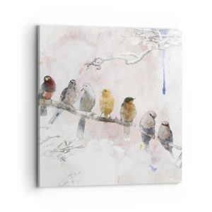 Vászonkép - Szárnyas találkozó - 70x70 cm