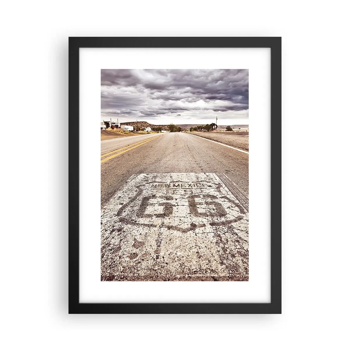 Poszter fehér keretben - Mother Road – amerikai legenda - 30x40 cm