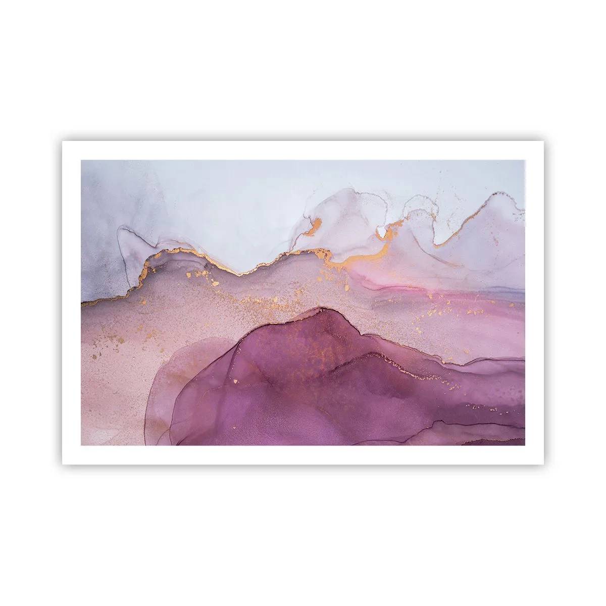 Poszter - Lila és orgonaszínű hullámok - 91x61 cm