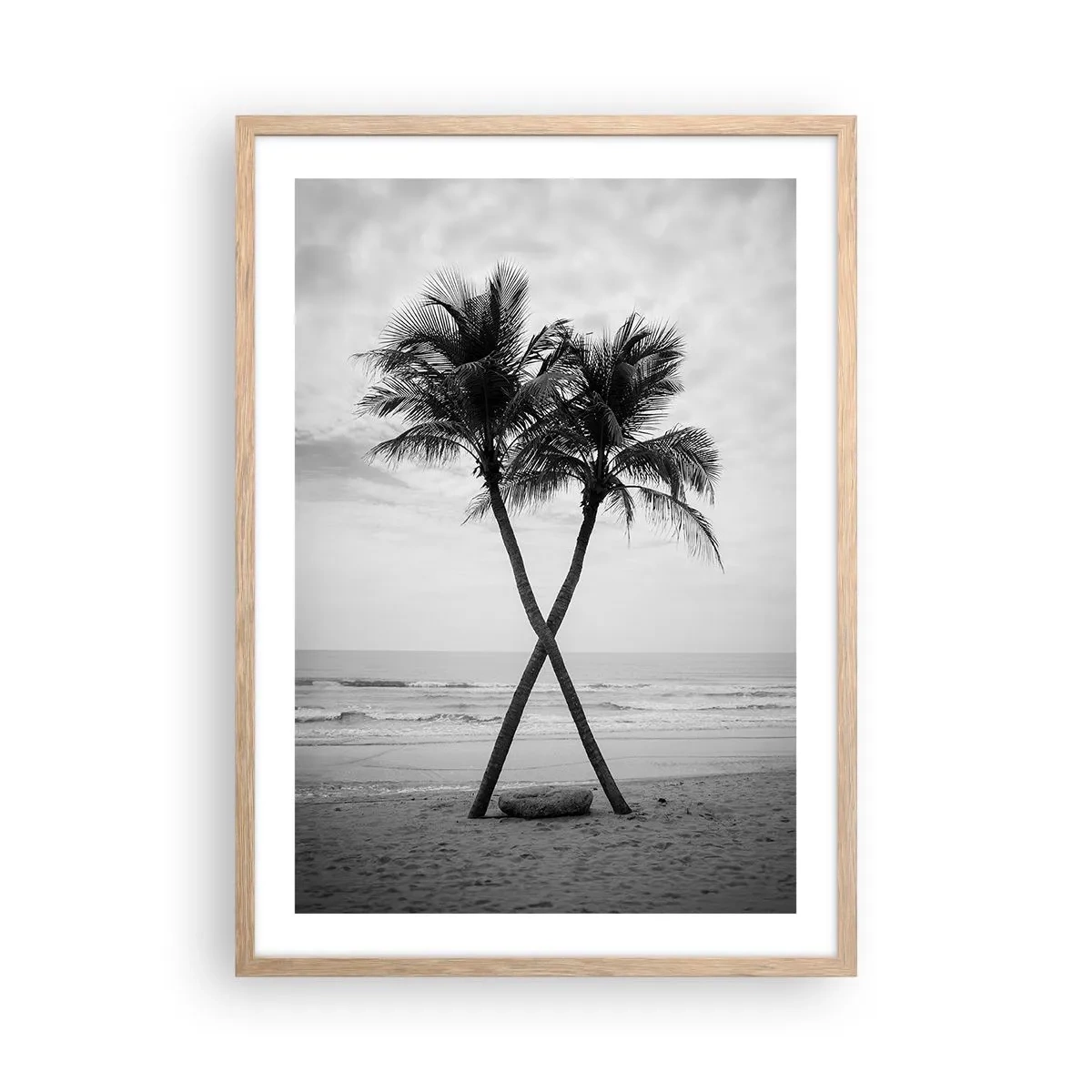 Poszter világos tölgy keretben - Gyengéd jelenlét - 50x70 cm