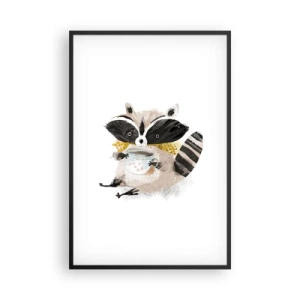 Poszter fehér keretben - A barátom a mosómedve - 61x91 cm