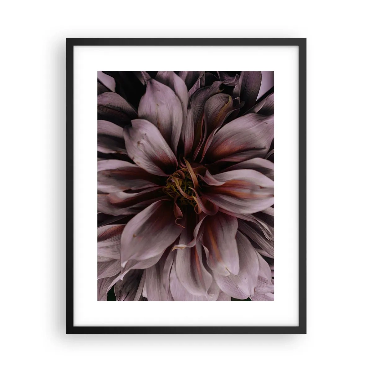 Poszter fehér keretben - Virágos szív - 40x50 cm