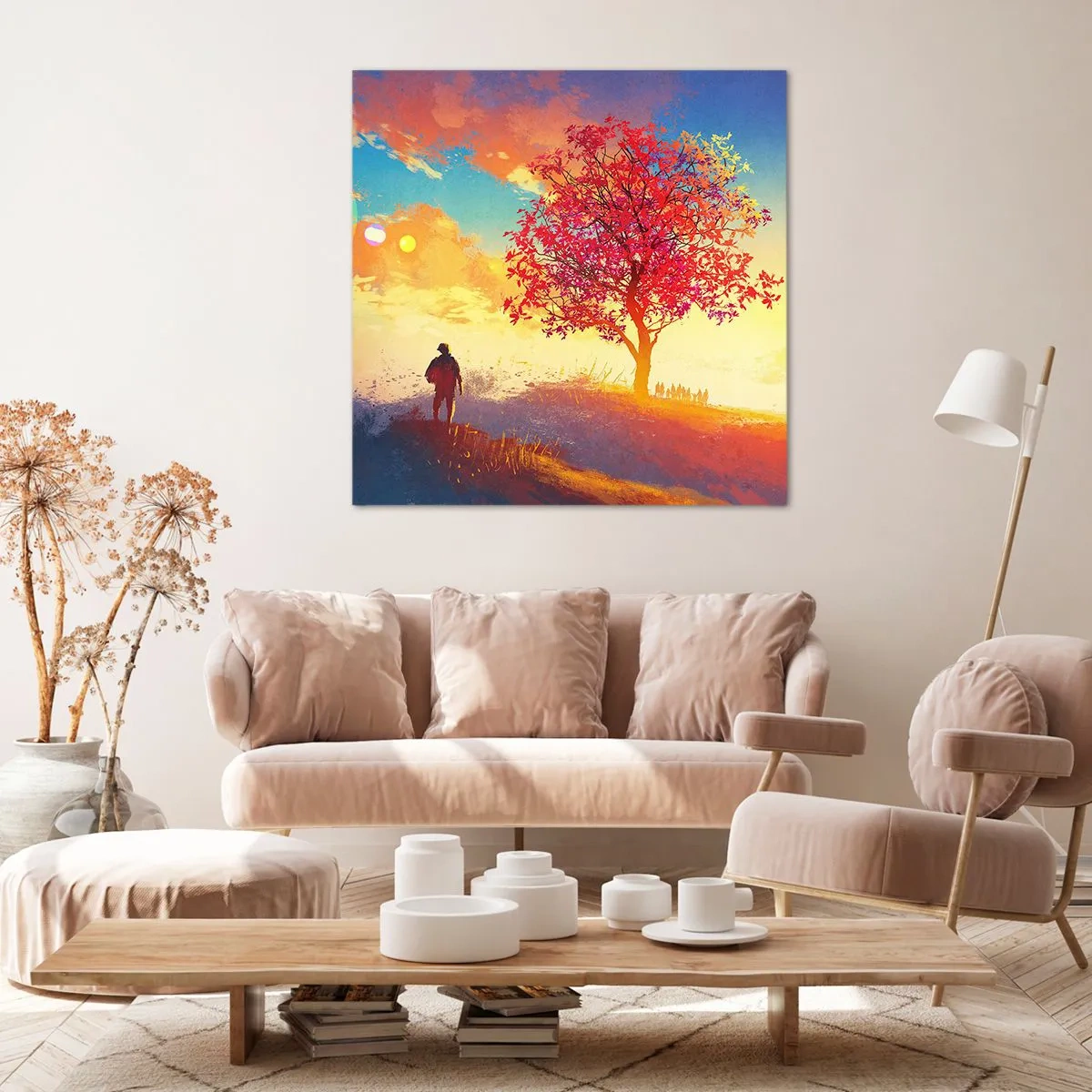 Vászonkép - Zarándok a célállomáson - 70x70 cm