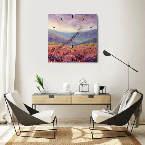 Falióra, Óra - A levendula világában - 30x30 cm