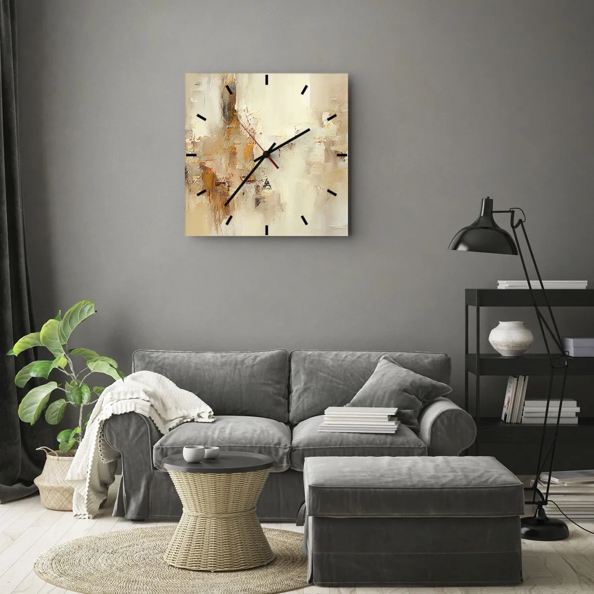 Falióra, Óra - A borostyán lelke - 40x40 cm