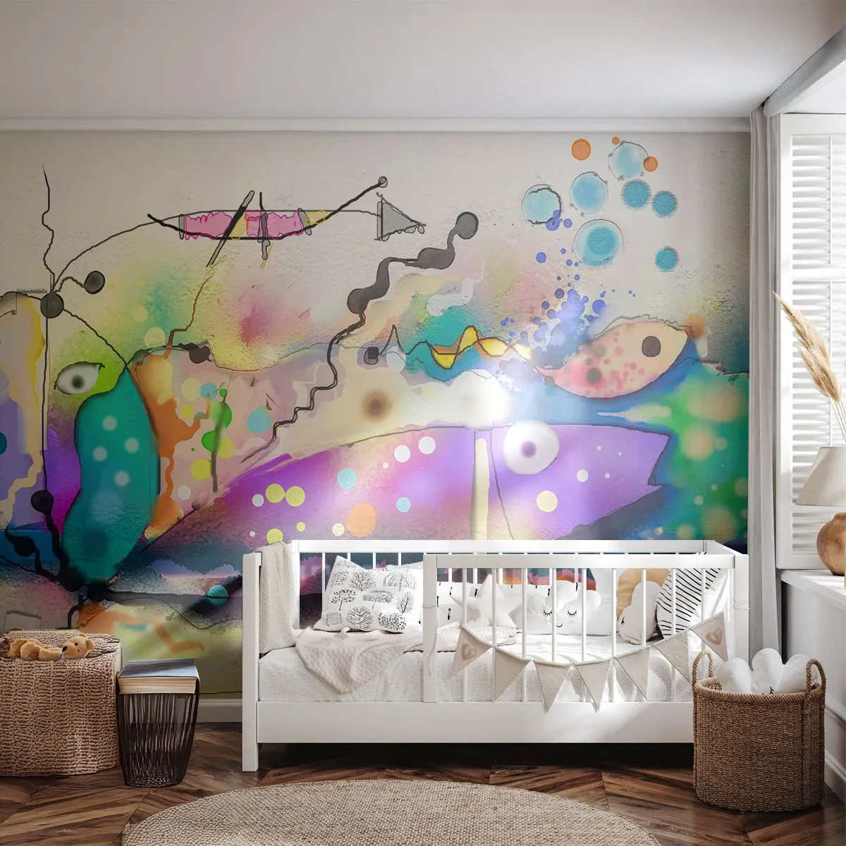 Fotótapéta Premium Sand - Nincsenek szavak! - Absztrakció, Hal, Grafika - 300x210 cm