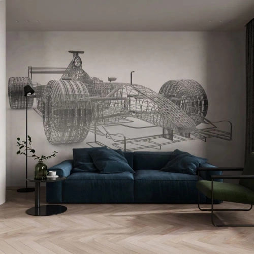 Öntapadós Fotótapéta Deluxe Sticker - Tökéletes tervezés - a lendület ötlete - 3D, Versenyautó, Grafika - 150x105 cm