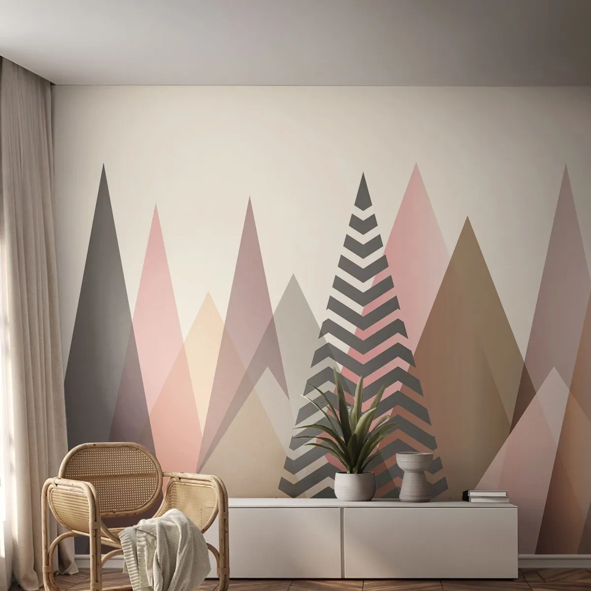 Fotótapéta Premium Canvas - Piramis nézet - Absztrakció, Darab, Háromszögek - 250x175 cm