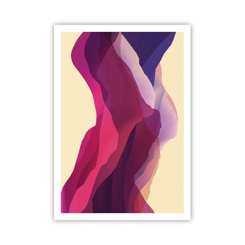 Poszter - Bíbor hullámok - 70x100 cm