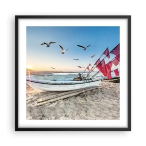 Poszter fehér keretben - Megérdemelt pihenés - 50x50 cm