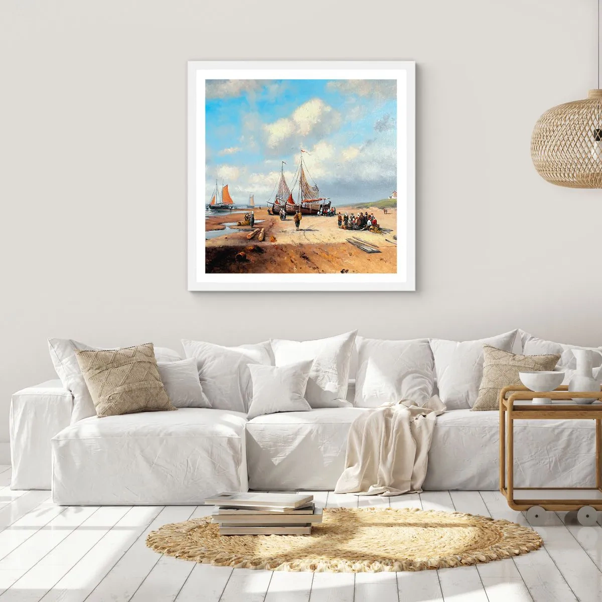 Poszter fekete keretben - Egy sikeres fogás után - 50x50 cm