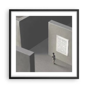 Poszter fehér keretben - De én hol vagyok? - 50x50 cm