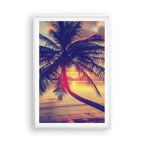 Poszter fekete keretben - Este a pálmafák alatt - 61x91 cm