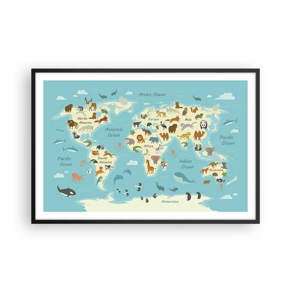 Poszter fehér keretben - Jó szomszédok - 91x61 cm