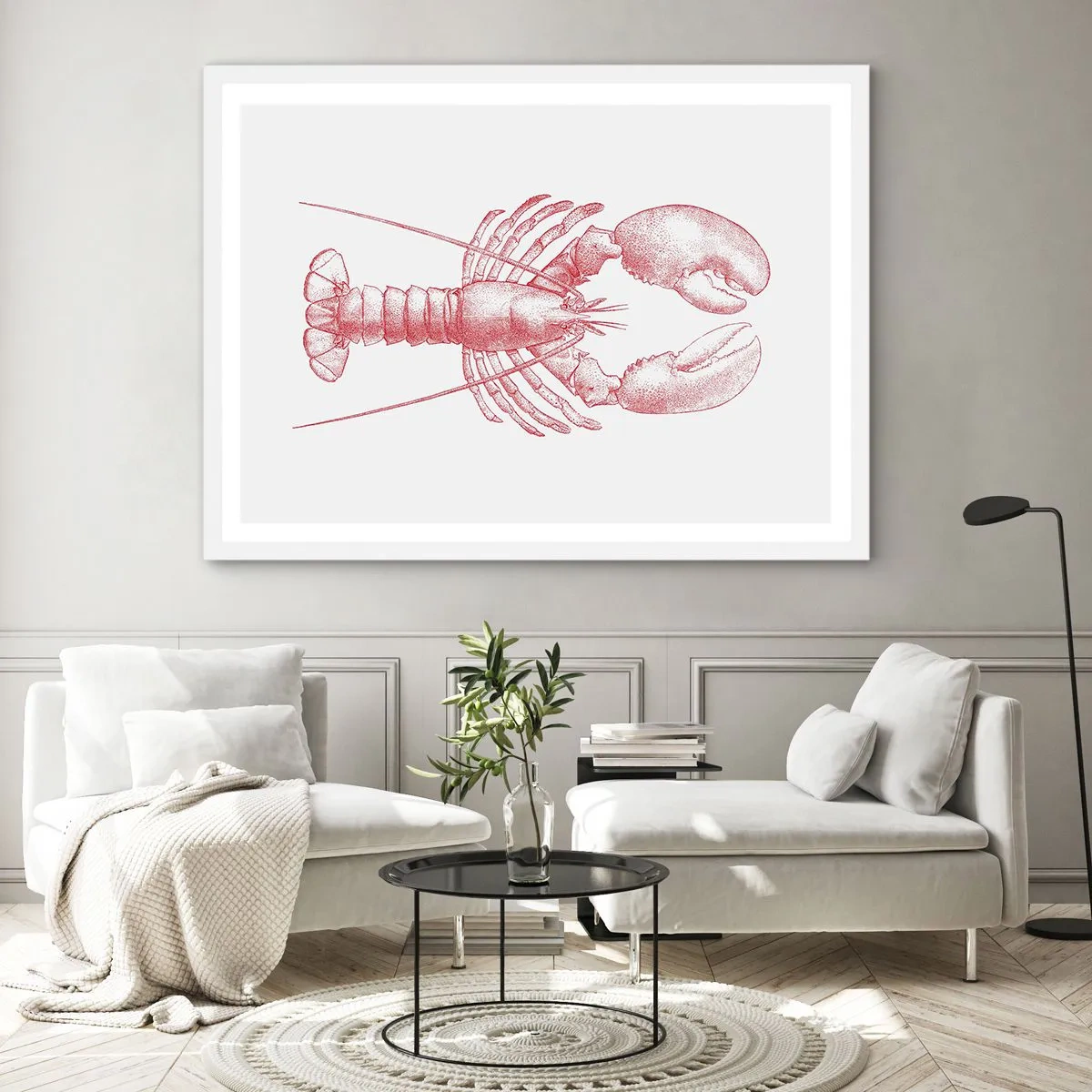 Poszter fekete keretben - Homéroszhoz méltó homár - 91x61 cm