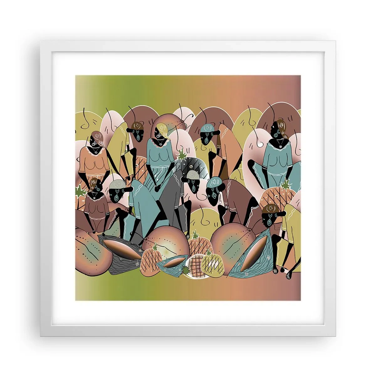 Poszter fekete keretben - Jön a nagy ünnep - 40x40 cm