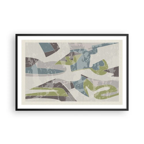 Poszter fehér keretben - Kompozíció üveg mögött - 91x61 cm