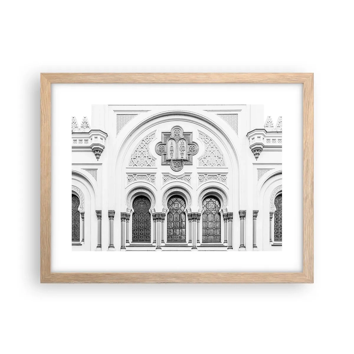 Poszter világos tölgy keretben - A kultúrák határán - 40x30 cm