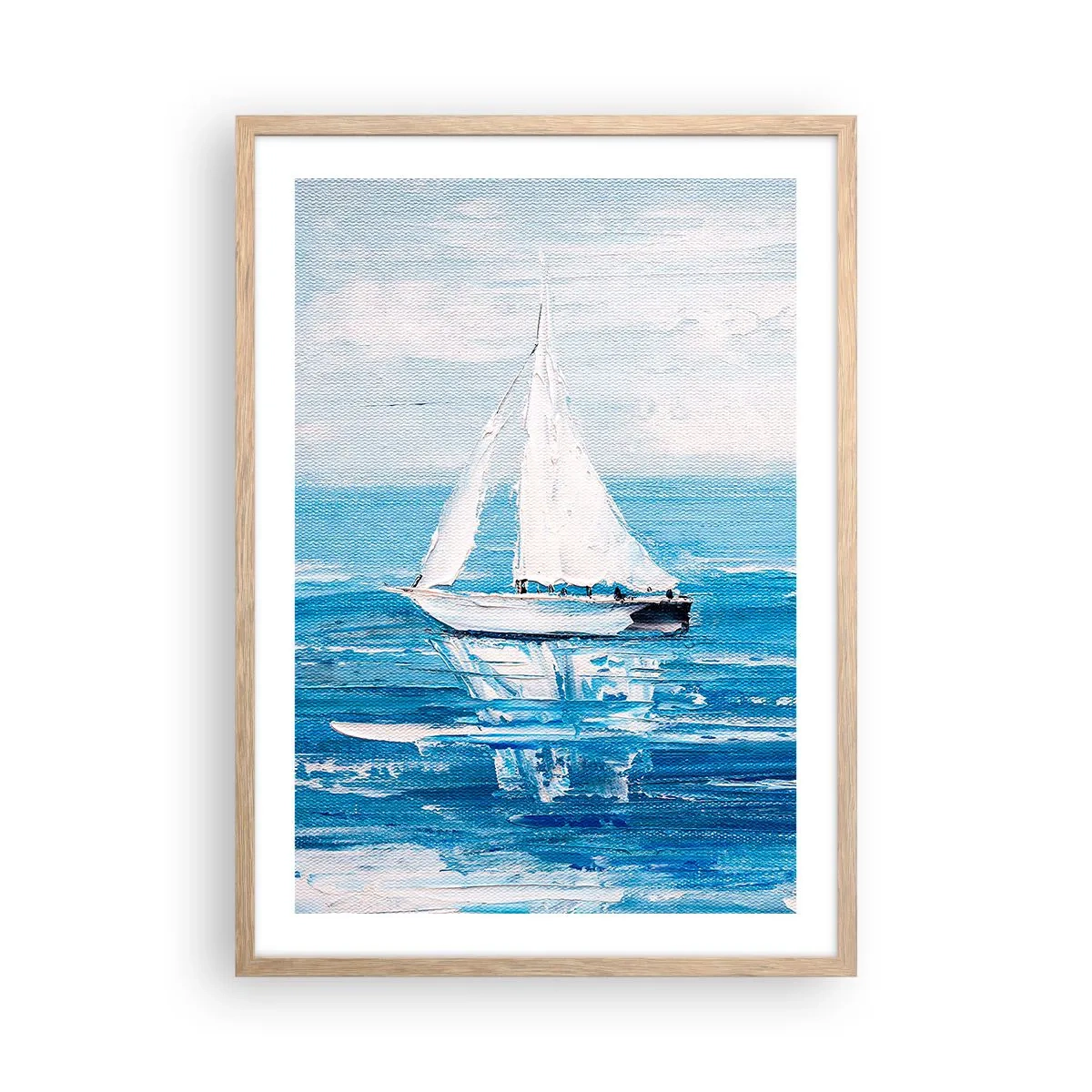 Poszter világos tölgy keretben - Egy barátoddal az oldaladon - 50x70 cm