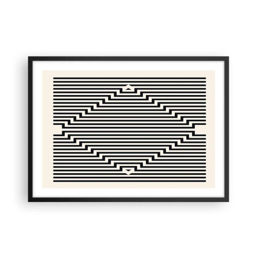 Poszter fehér keretben - Geometrikus illúzió - 70x50 cm