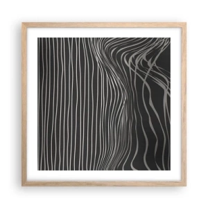 Poszter világos tölgy keretben - Ritmus és akcentus - 50x50 cm