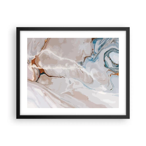 Poszter fehér keretben - Kék kanyarog a fehér alatt - 50x40 cm