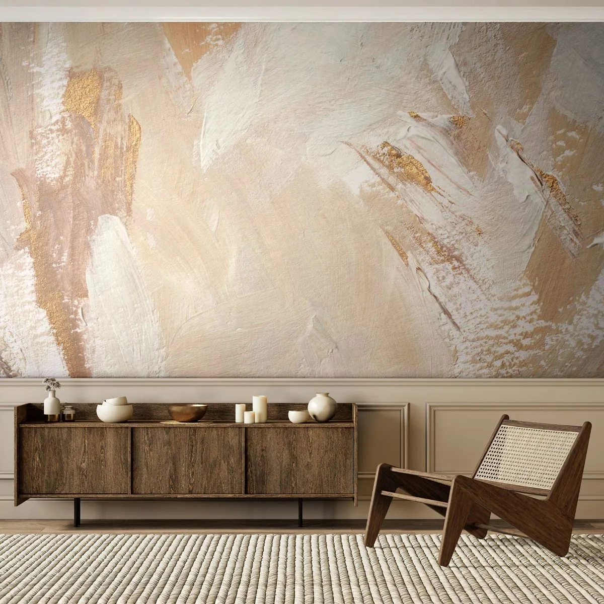 Fotótapéta Premium Sand - Pasztell kompozíció - Minimalista, Fényes, Darab - 100x70 cm