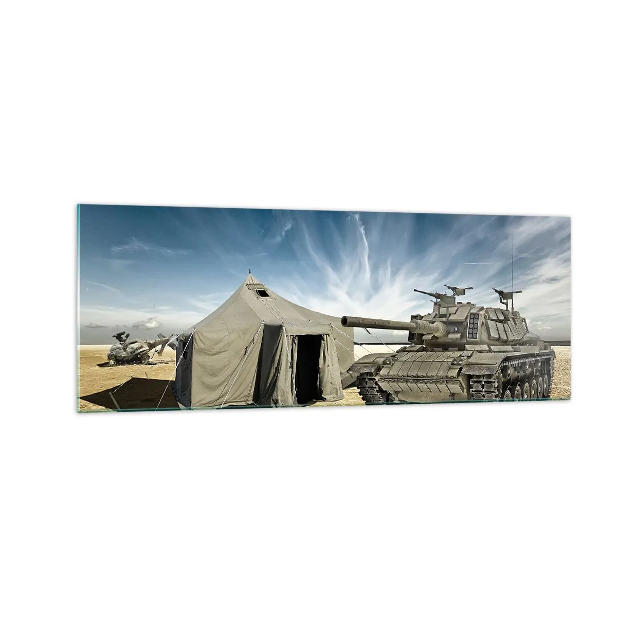 Üveg kép - Katonai álom - 140x50 cm