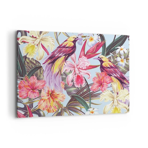 Vászonkép - Szirmok és tollak - 100x70 cm