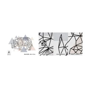 Fotótapéta Minta Premium Canvas - Az erő szerkezete - Absztrakció, Grafika, Orrszarvú - 100x30 cm