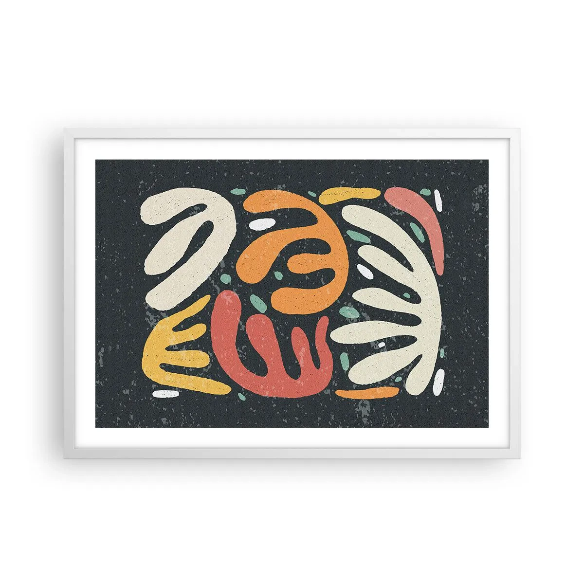 Poszter fekete keretben - Kompozíció - mindjárt elkaplak - 70x50 cm