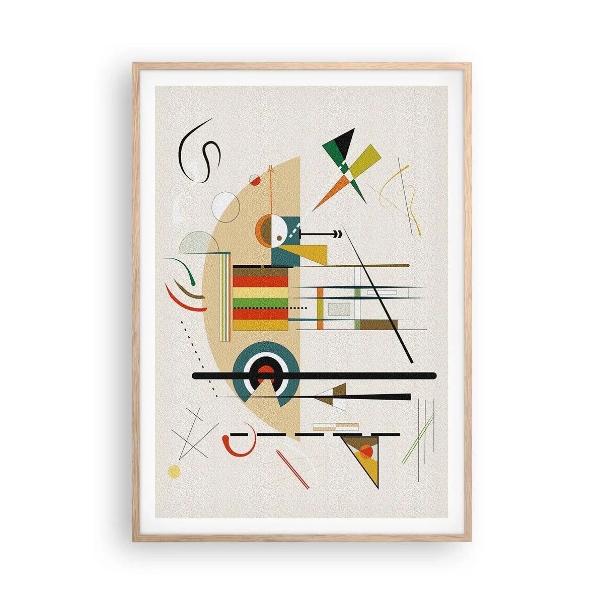 Poszter világos tölgy keretben - És nevet a világ - 70x100 cm