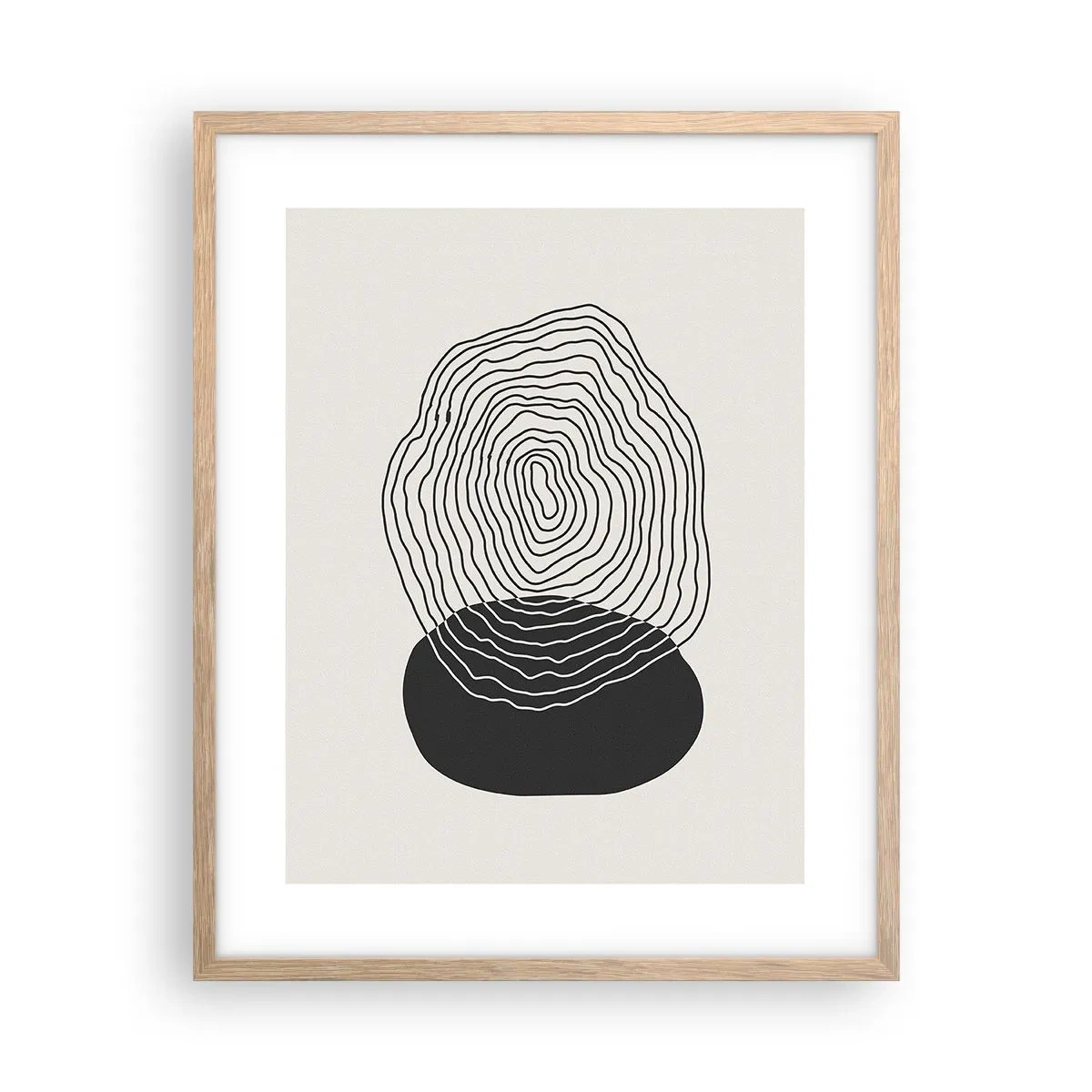 Poszter világos tölgy keretben - Létezés és rángatózás - 40x50 cm