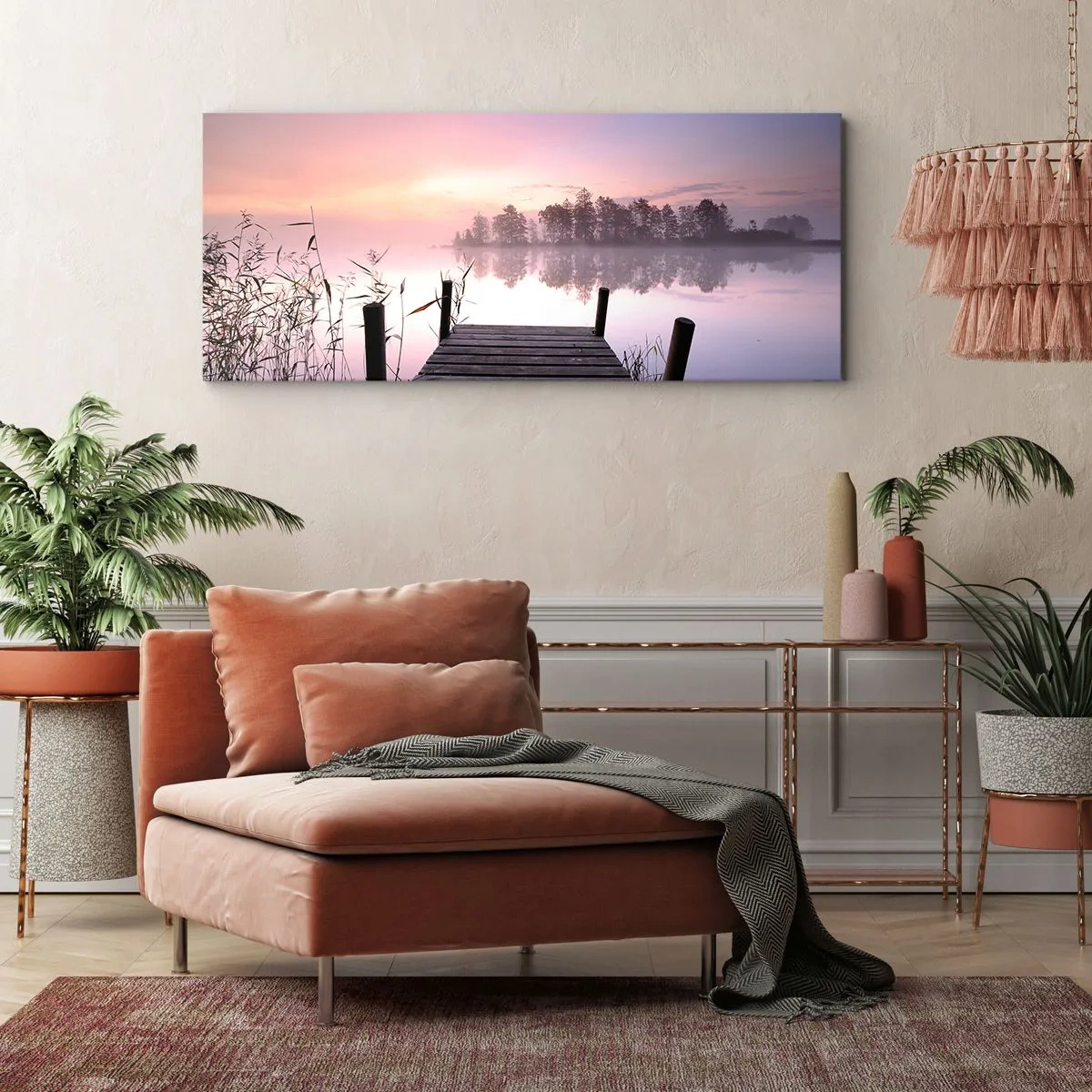 Vászonkép - A lila ködből... - 100x40 cm