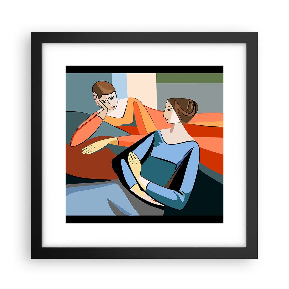 Poszter fehér keretben - A bizalmak pillanata - 30x30 cm