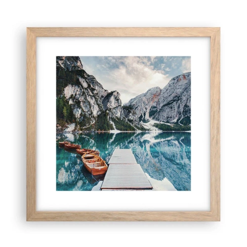 Poszter világos tölgy keretben - Megmutatjuk a szépséget - 30x30 cm