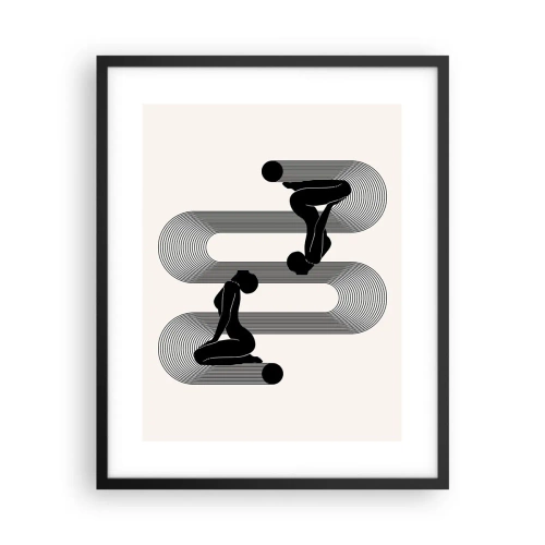 Poszter fehér keretben - Érzéki szimmetria - 40x50 cm