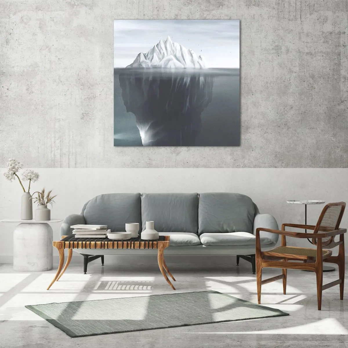 Üveg kép - Víz alatti rejtély - 60x60 cm