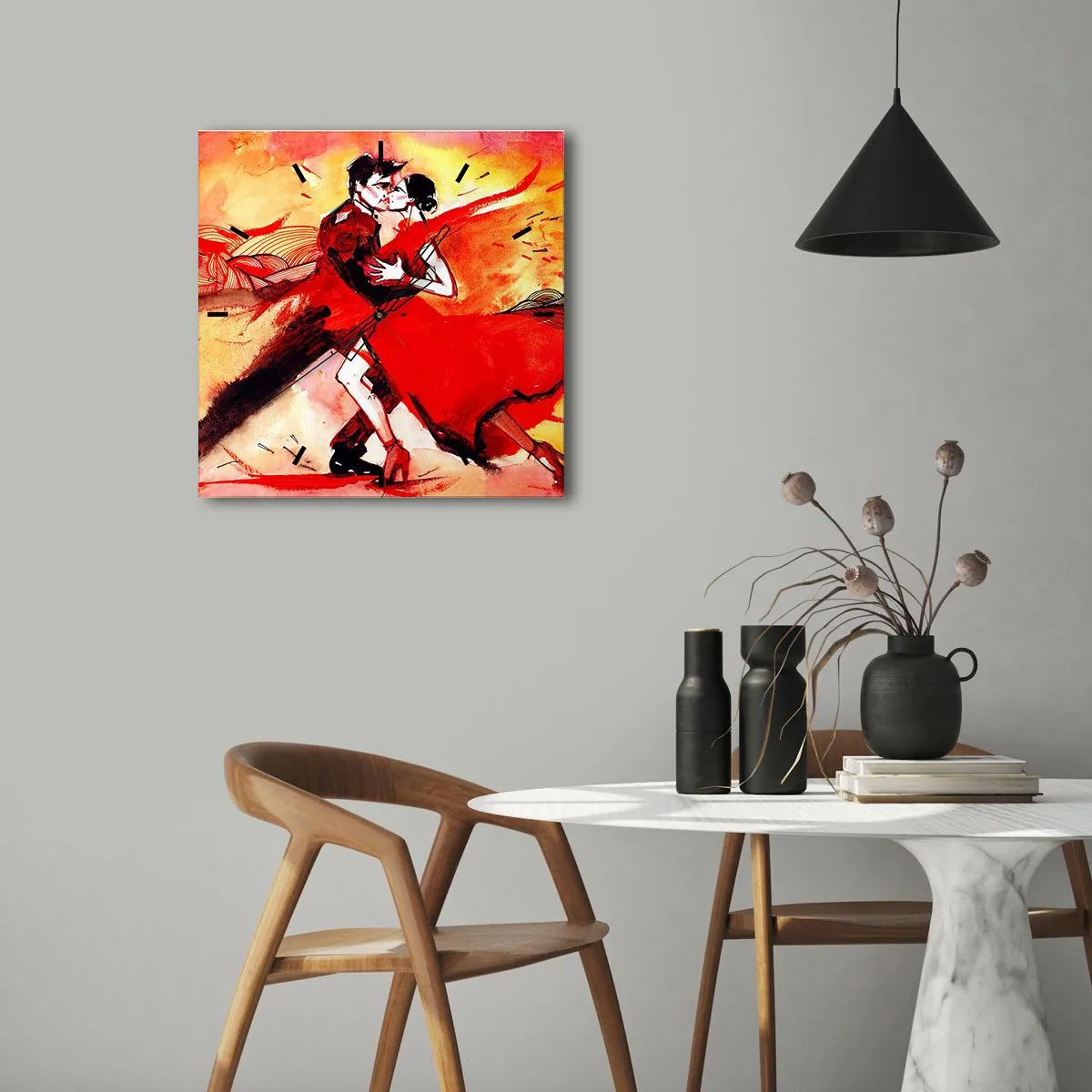 Falióra, Óra - A szenvedély lila ritmusa - 40x40 cm