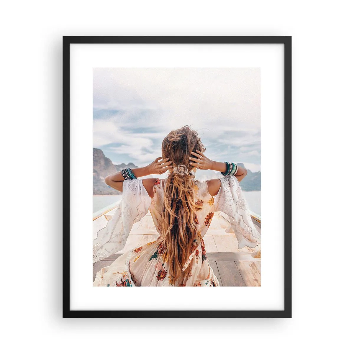 Poszter fehér keretben - Az út a boldogság felé  - 40x50 cm