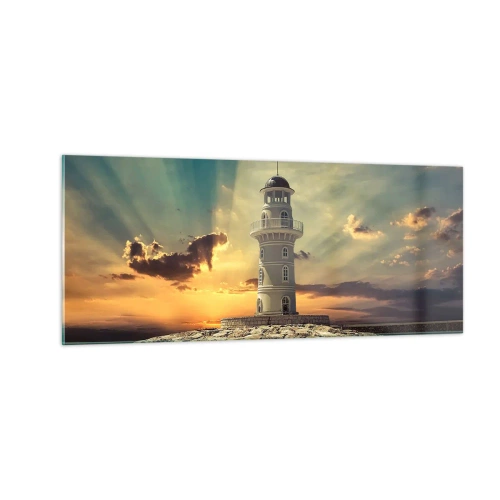 Üveg kép - Fény - Jóság - Szépség - 100x40 cm