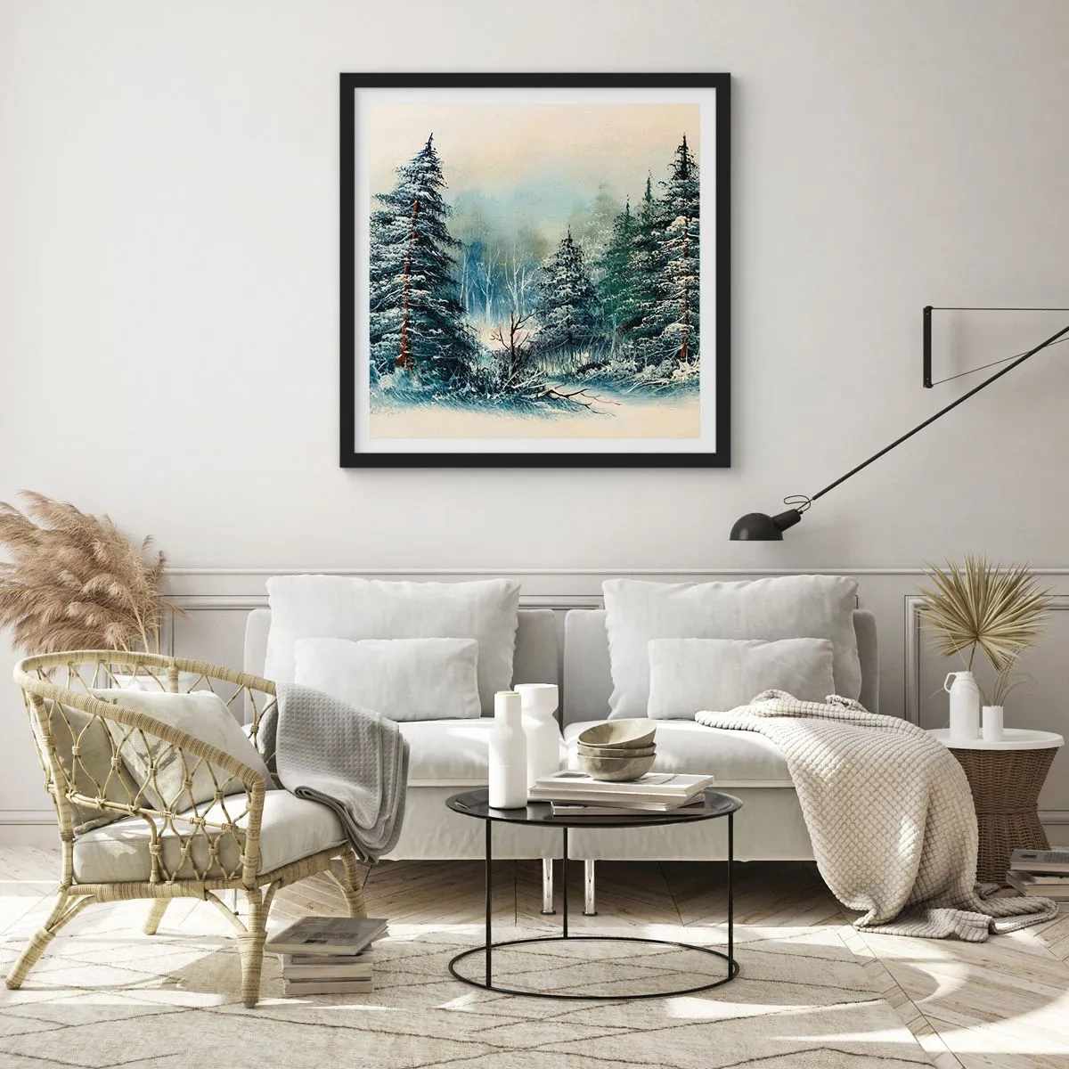 Poszter fehér keretben - Karácsonyra készen - 50x50 cm