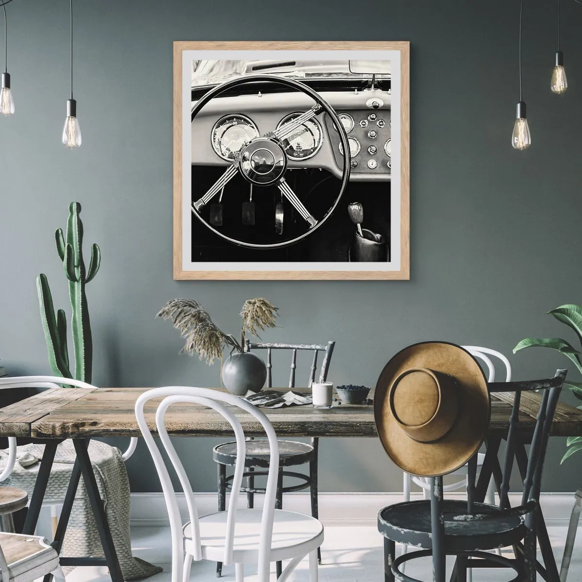 Poszter világos tölgy keretben - Gyűjtő álma - 60x60 cm