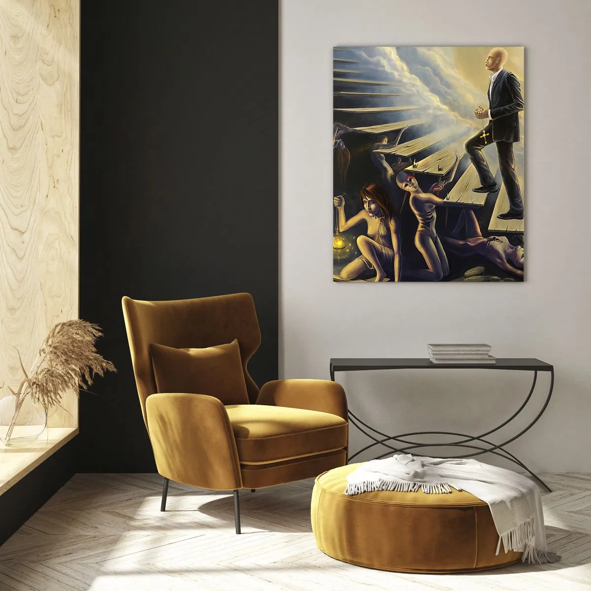 Üveg kép - Dante-i utazás a fény felé - 50x70 cm