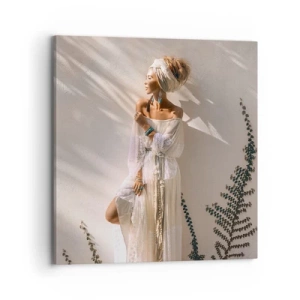 Vászonkép - A nap és a lány - 70x70 cm