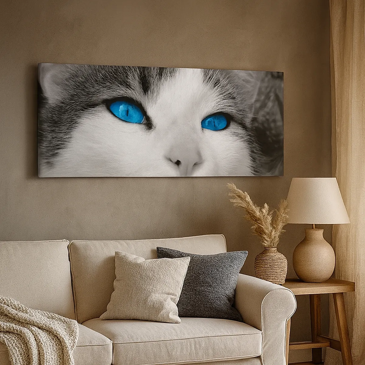 Vászonkép - Különleges kékszemű - 30x30 cm