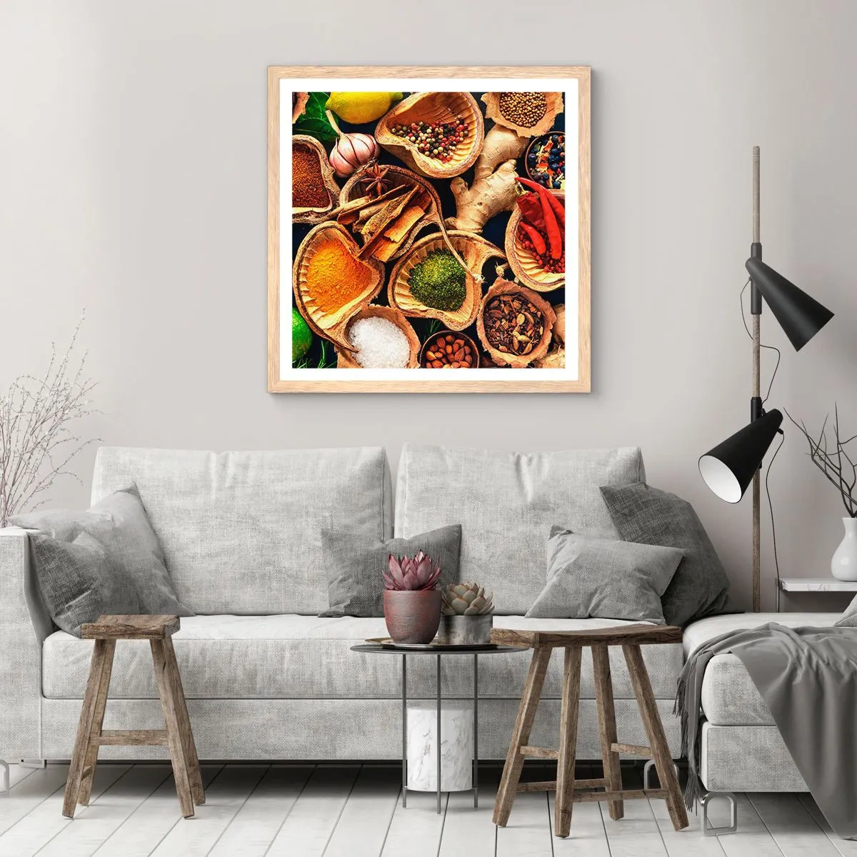 Poszter világos tölgy keretben - Vigyél, amit akarsz - 40x40 cm