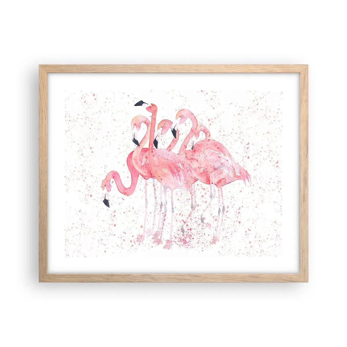 Poszter világos tölgy keretben - Rózsaszín együttes - 50x40 cm