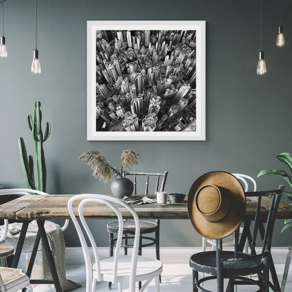 Poszter fekete keretben - Továbbra is feljebb és feljebb - 50x50 cm